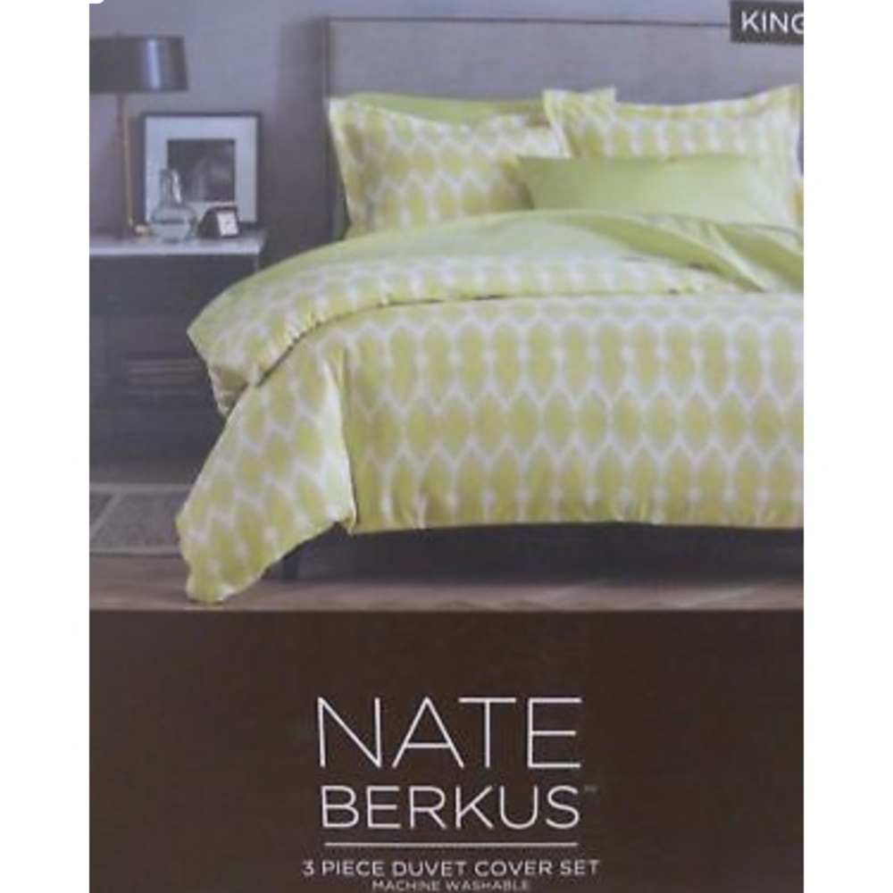 Nate Berkus 3 Pc Duvet Cover &SHAMS Set King Size